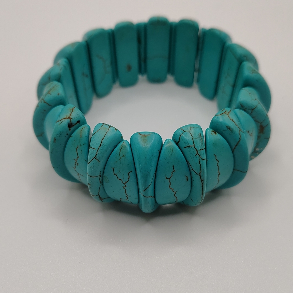 Vintage Turquoise Stone Stretchy Bracelet Free With Purchase
